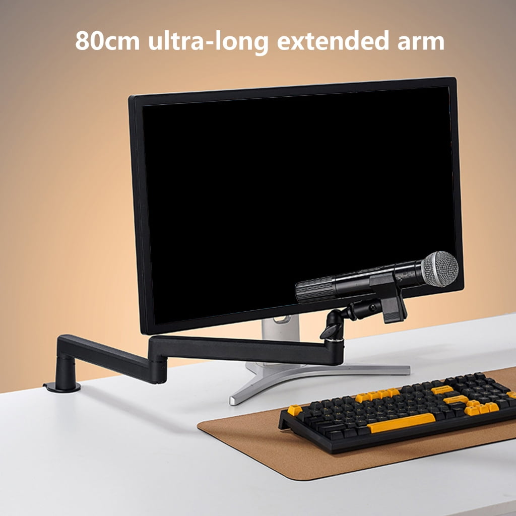 Aluminum Alloy Boom Arm Mic Stand Clamp Holder Stand For Long Time And Stability In Various Recording Setting