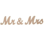 Fashionwu Vintage Style Gold Glitter Mr & Mrs Wooden Letters for Wedding Decoration DIY Decoration Primary Wood Color