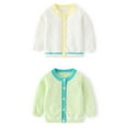 thumbnail image 4 of GYRATEDREAM Toddler Girls Crewneck Cardigan Sweaters Long Sleeve Kids Button Cotton School Uniform Knit Tops Outwear for 6-7Y White, 4 of 10