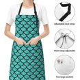 thumbnail image 6 of Bingfone Aquamarine Glitter Apron Gifts For Men, Women Professional Grade Chef Apron For Kitchen,Bbq & Grill, 6 of 9