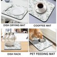 thumbnail image 4 of Washable Rubber Multicolored Floral Dish Drying Mats for Kitchen Counter Home Large Coffee Bar Pad Accessories and Decor for Utensils Stemware 16''x18'', 4 of 7
