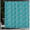 thumbnail image 3 of Ambesonne Skateboarding Shower Curtain, Boy Making Moves, 69"Wx84"L, Petrol Blue Multicolor, 3 of 4