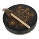 thumbnail image 1 of Tambor chamán, tótem vegetariano, tambor de tortuga, sanador sonoro, tambor chamán con baqueta, decoración del hogar, regalo para amantes de la música, 1 of 10