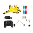thumbnail image 2 of Avión RC de espuma con tren de aterrizaje, ligero, portátil y con control remoto, ideal para parques, adultos, niños y niñas. amarillo, 2 of 9