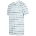 thumbnail image 4 of Front Row - Camiseta de Rayas para Adultos Unisex (Blanco, Azul Duck Egg), 4 of 4