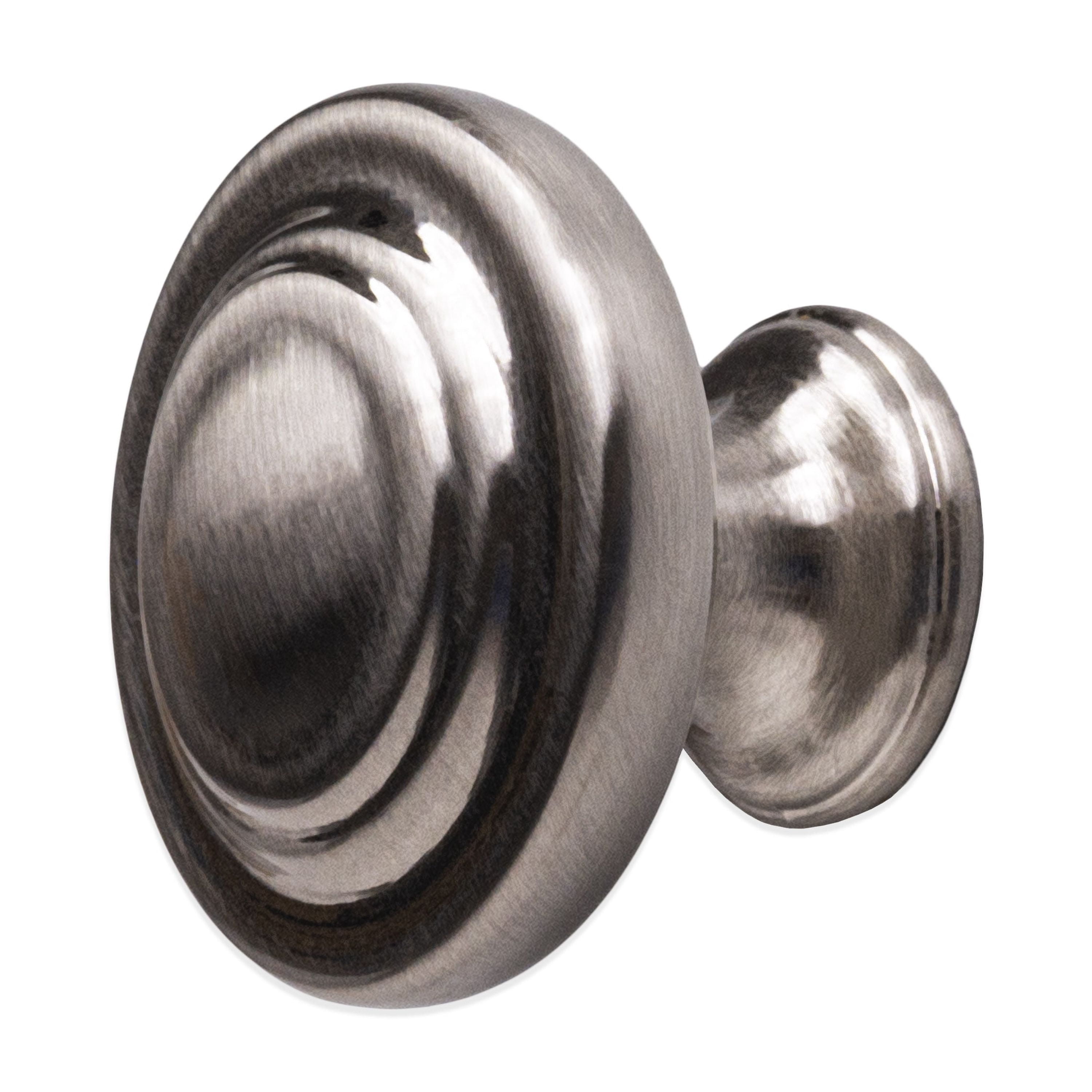 Better Homes & Gardens 1-5/16" (33mm) Turned Knob, Satin Nickel, 10 Pack