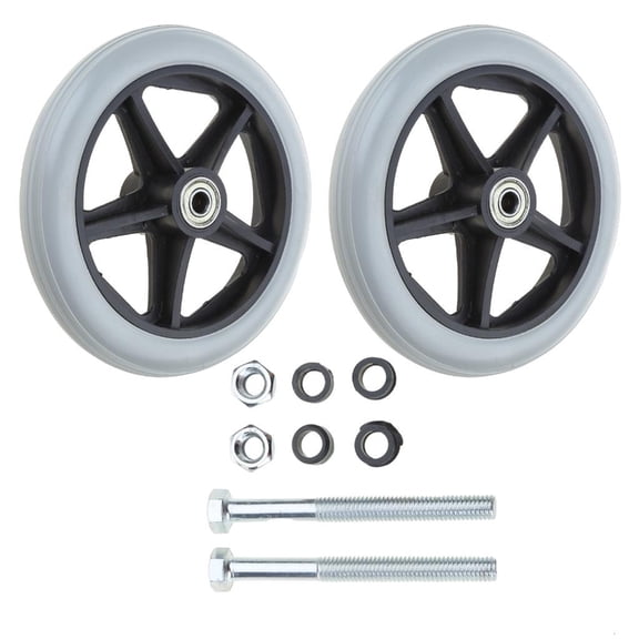 Yammee 2pcs 6" Wheelchair Casters Small Cart Rollers Chair Wheels Accessories