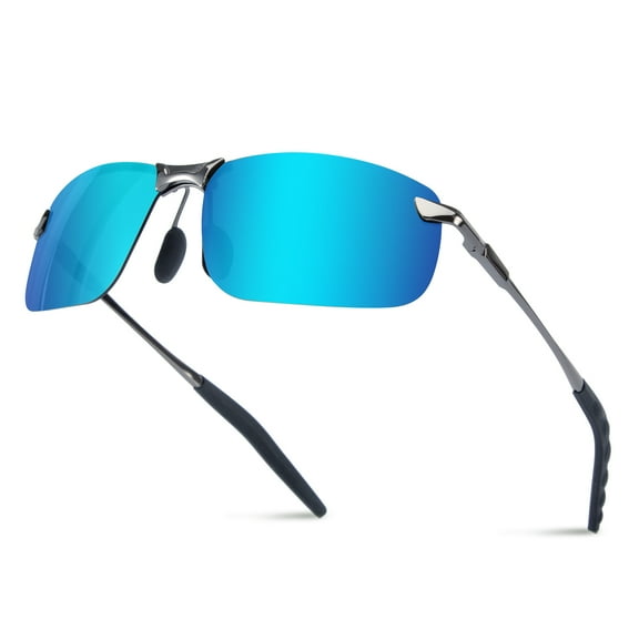 Bloomoak Ice Blue Sunglasses, Polarized Sunglasses for Men Women Fishing Sunglasses
