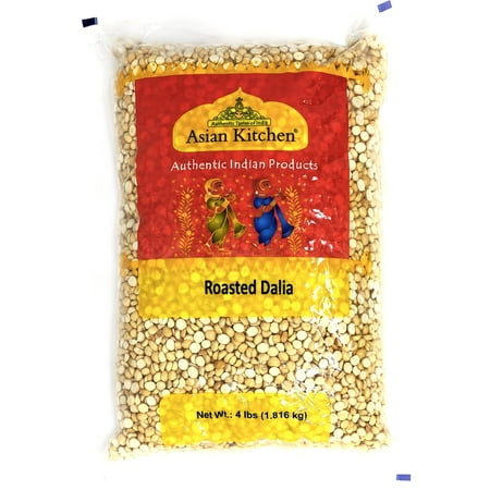 Asian Kitchen Daliya Split (Roasted Split Chickpeas Dalia) 4lbs (64oz) ~ All Natural | Vegan | Indian Origin