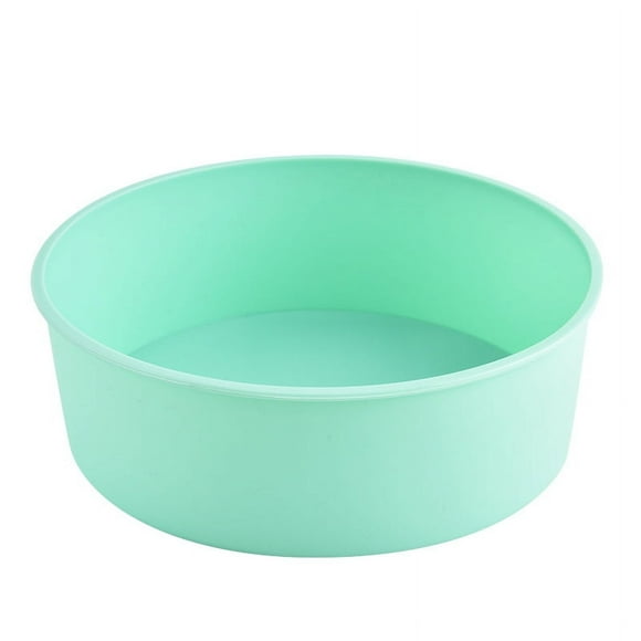 XmhyTop Silicone Round Cake Pans, 6 Inch Non-Stick Cake Mold Baking Tins for Cake Pancakes,Green