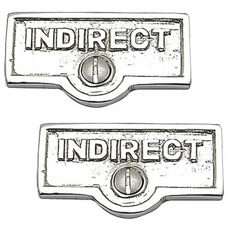 

2 Switch Plate Tags INDIRECT Name Signs Labels Chrome Brass Traditional Engraved Wall Light Switch Cover Labels | Renovator s Supply