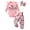 Light Pink, variant on Newborn Baby Girl Clothes Long Sleeve Ruffle Romper Pants Set 3PCS Fall Outfits Light Pink