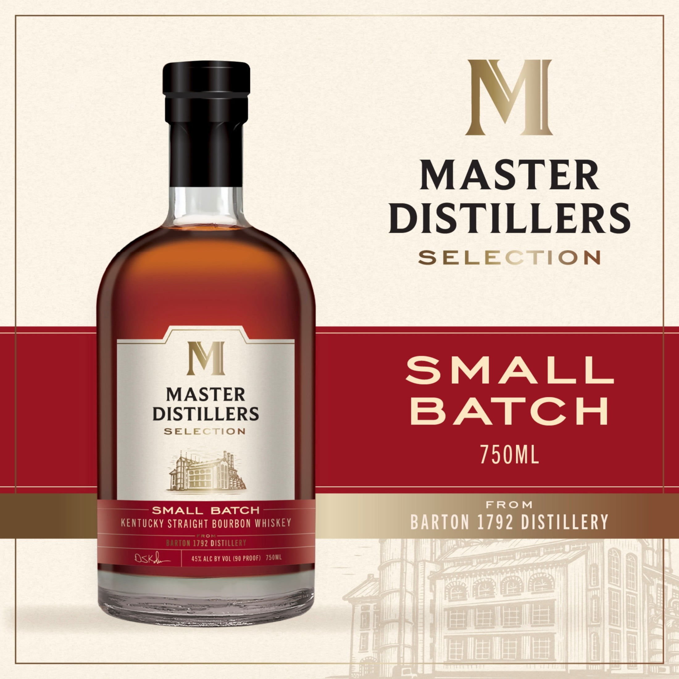 Masters Distillers Bourbon, 750ml, 90 Proof (45% ABV) - Walmart.com