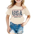 thumbnail image 4 of Byoo Little Girls T Shirt Retro America'S 250th Anniversary USA Letter Graphic Crewneck Tshirt, 4 of 4