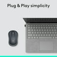 thumbnail image 3 of Logitech M185 Wireless Mouse, 2.4GHz with USB Mini Receiver, 12-Month Battery Life, 1000 DPI Optical Tracking, Ambidextrous, Swift Gray, 3 of 13