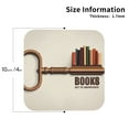 thumbnail image 2 of Honeii Books Key To Knowledge Print Leather Coaster Set of 4, Ideal for Safeguarding Your Furniture from Drinks Spills and Effortless Cleanup-Square, 2 of 6