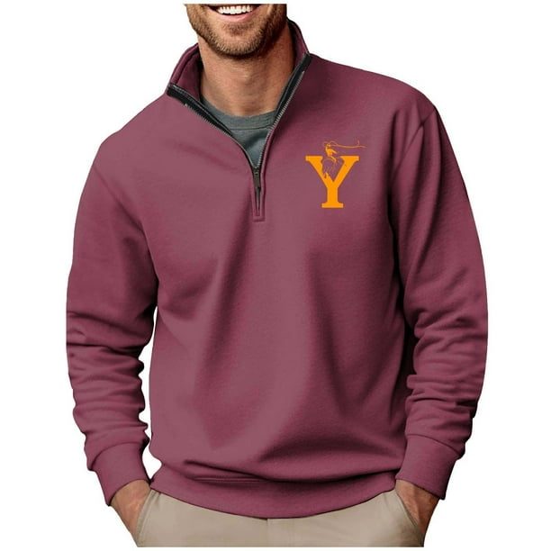 Blusa y camisa de manga larga con cuello alto para hombre, sudadera con capucha estampada, jersey deportivo con media cremallera, blusa de manga larga con cuello alto para hombre, blusa de poliéster