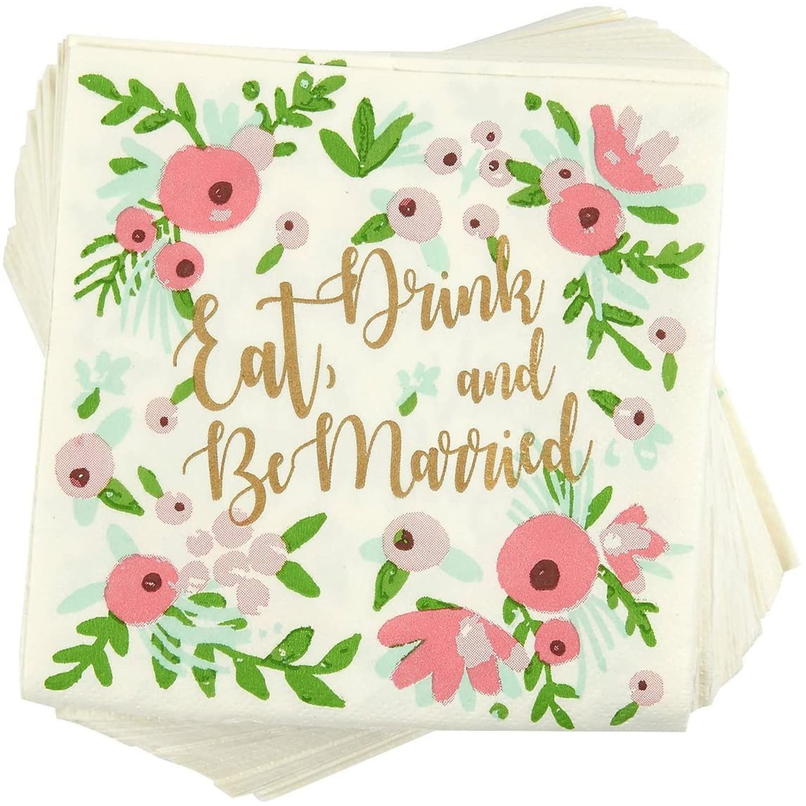 5-Pack Eat Drink Be Married Window Cling 27x18 CGSignLab