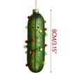 thumbnail image 3 of Luoshdecor Christmas Pickles Tree Ornament ,Acrylic Funny Green Cucumber Festive Holiday Décor,for Family Holiday Xmas Tree Decor, 3 of 5