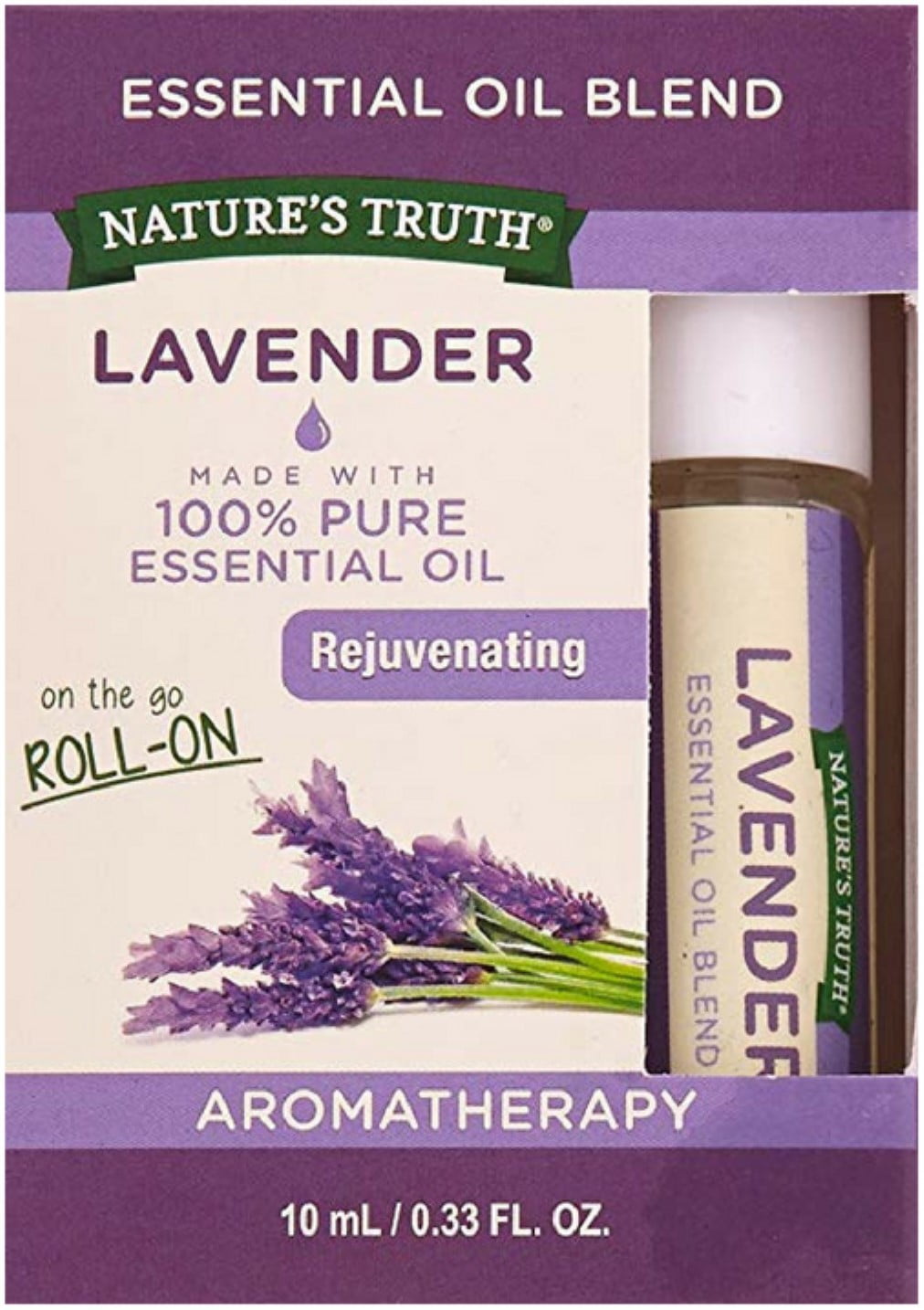Nature's Truth Essential Oil Roll-On Blend, Lavender 0.33 oz (Pack of 4)