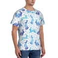 thumbnail image 2 of Vsdgher Rabbit2 Print Men's Dry Fit Mesh Athletic Shirts Moisture Wicking Tennis T-Shirt Tops, 2 of 9