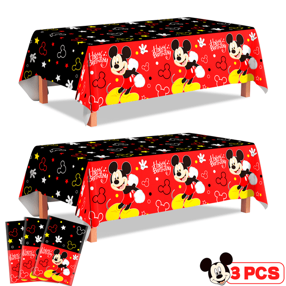 3pcs Birthday Decorations Tablecloth, for Birthday Party Supplies