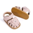 thumbnail image 5 of Meckior Baby Girls Sandals Infant Closed Toe Crib Shoes 0-24 Months, 5 of 8