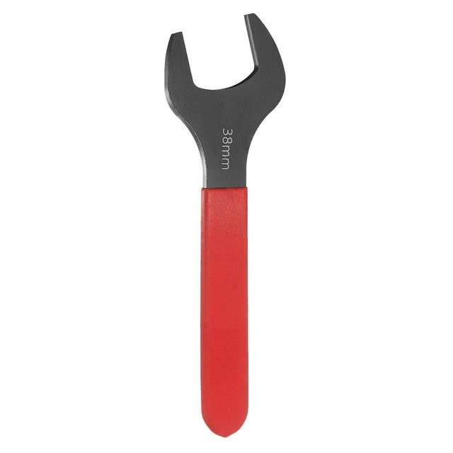 Llave de boca abierta Uxcell de 38 mm, llave métrica con mango rojo
