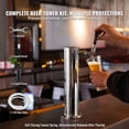 thumbnail image 3 of KFFKFF Solo Tap Draft Beer Dispensing Tower, Keg Beer Tower in Stainless Steel, Kegerator Tower Set with Pre-Set Tubes and Auto-Shut Faucet Shank for Social Gatherings, Bars, Pubs, Eateries, 3 of 9