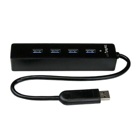 StarTech 4 Port Portable SuperSpeed USB 3.0 Hub with Built-in Cable (ST4300PBU3)