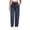 Navy plus size cargo pants for women a1, variant on Cagogo Women Plus Size High Waisted Straight Leg Cargo Pants with Pockets Solid Casual Loose Long Trousers Streetwear Workout, Navy M