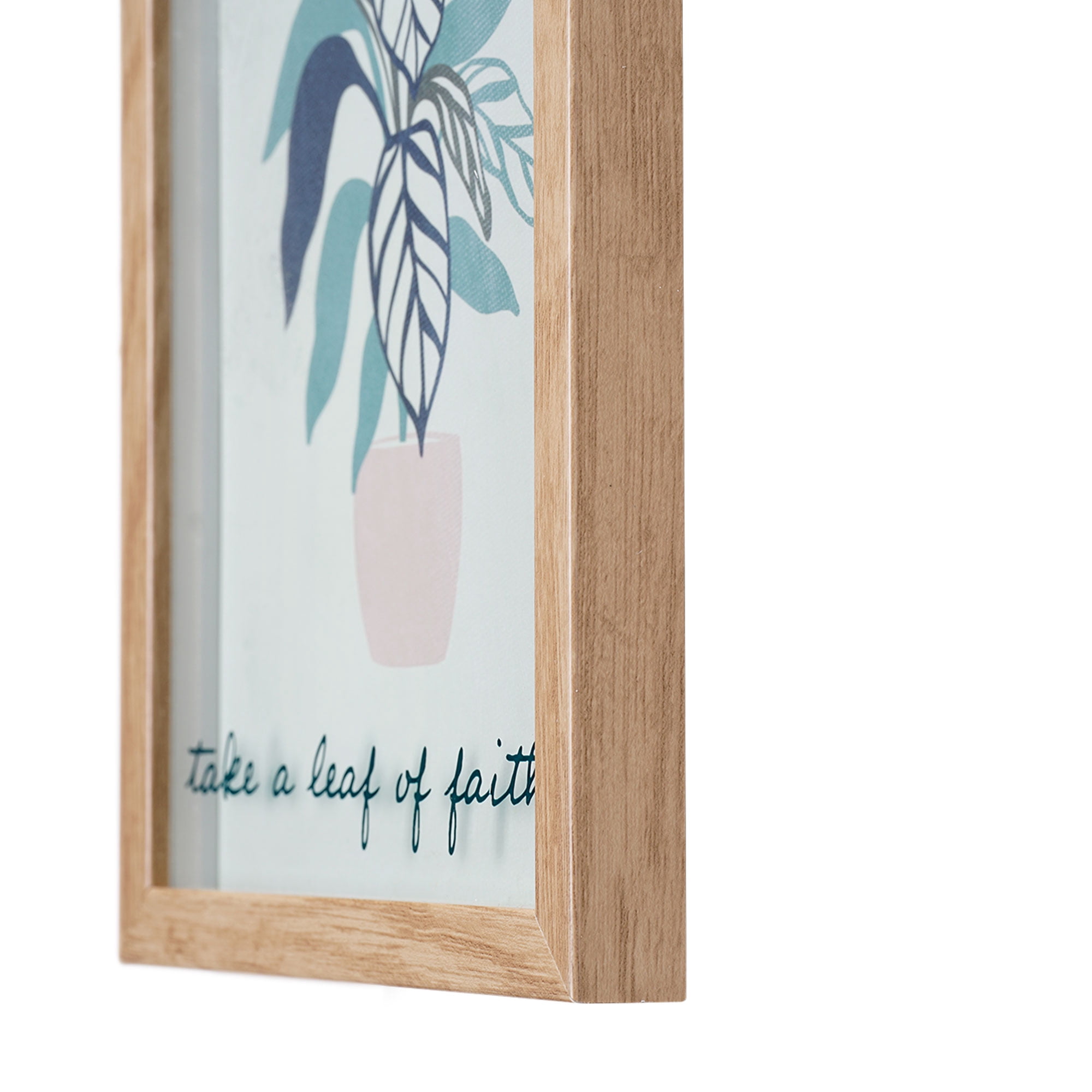 Crystal Art Gallery Contemporary Potted Plants Set of 2 Framed Glass Prints, Greens