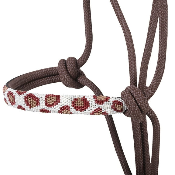 Cashel Beaded Leopard Rope Halter - Stylish & Durable Horse Halter