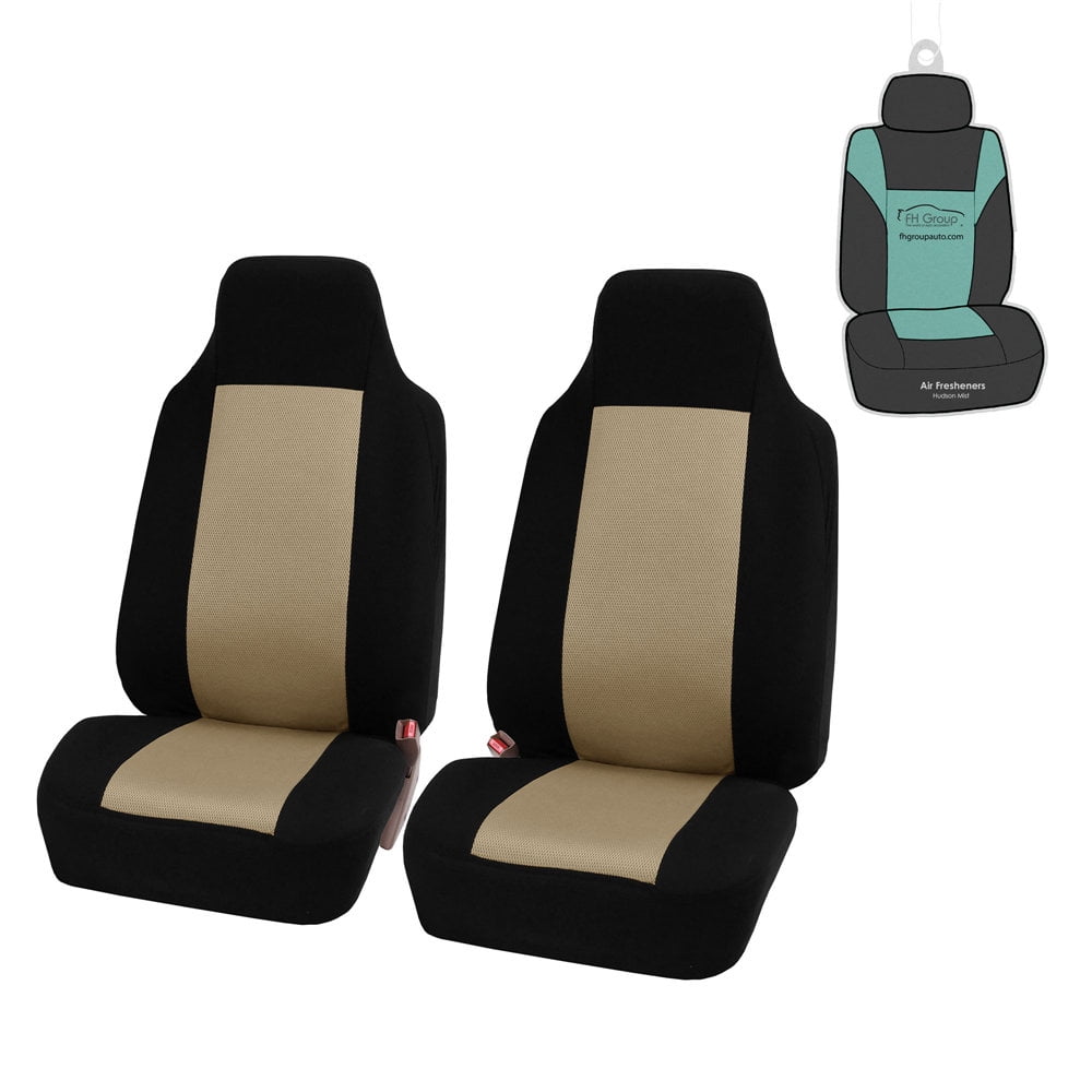 FH Group 3D Airmesh Car Seat Covers, Front Set with Bonus Air