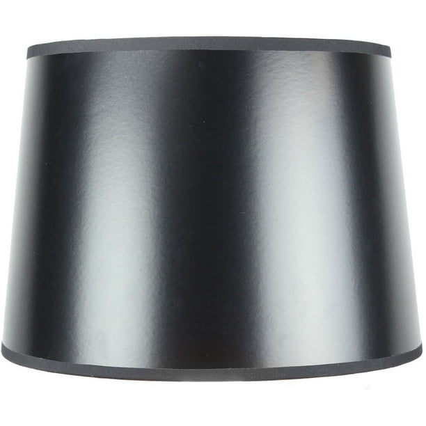 12x14x10" SLIP UNO FITTER Black Parchment GoldLined Drum Lampshade