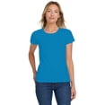thumbnail image 3 of Gildan Women's Heavy Cotton T-Shirt, Short Sleeve Crewneck Classic Fit Tee, Sapphire, Size-3XL, 3 of 5