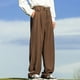 thumbnail image 3 of Pantalones de vestir holgados con pliegues para hombre, cintura elástica, mezcla de poliéster y algodón, para ocasiones formales y casuales (S-XL), 3 of 7