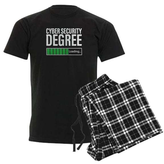 CafePress - Cyber Security Degree Loading Pajamas - Men's Dark Loose Fit Cotton Pajama Set