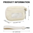 thumbnail image 4 of URSOFINE Small Nylon Wristlet Wallet for Women – Zip-Around Mini Coin Purse with Clear ID Window & Detachable Strap, Lightweight Card Holder for Travel, Gym & Everyday Use （Beige）, 4 of 6