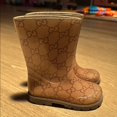 thumbnail image 2 of Gu-cci Brown Boots Luxurious Mid-Calf Design, 2 of 3