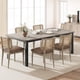 thumbnail image 3 of Industrial-style de madera kitchen mesa para 6 - 8 people con sturdy metal frame, rustic brown finish, asientos 6 (gris mesa only), 3 of 7