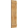 thumbnail image 2 of 16 1/8"W X 56"H Timbercraft Three 5 3/8" Boards Joined Board-N-Batten Shutters W/Z-Bar, Rough Sawn Western Red Cedar (Per Pair), 2 of 13