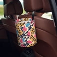 thumbnail image 5 of Round Car Trash Can 7×5.9in Waterproof, Durable, Not Easy To Fade, Easy To Install And Disassemble To Prevent Interior Pollution Leopard Print Pattern Rainbow_1, 5 of 7