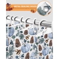 thumbnail image 4 of Blue Pumpkin Shower Curtain Set ，Waterproof Fabric Shower Curtains Pine Cone Watercolor Maple Leaf White Wood Shower Curtains for Bathroom,Bathroom Decor 36"x78", 4 of 7