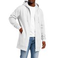 thumbnail image 5 of LNZGNM Hoodies for Men Zip Up Loose Fit Casual Fall Sweatshirts, Fashionable Drawstring Long Sleeve Top Coat with Pockets, White (XXXL), 5 of 6
