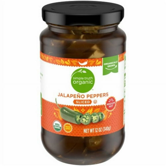 2X-Simple Truth Organic Sliced Medium Hot Jalapeno Peppers - 12 oz