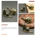 thumbnail image 5 of Gongc 2 Miniature Snail Ornaments Brass Statue for Office Decor, 5 of 6