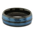 thumbnail image 6 of Metals Jewelry Men's / Women's Tungsten Carbide 8mm Wedding Band Hammered Black and Blue Plated Ring Size 11.5, 6 of 6