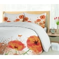 thumbnail image 5 of Ambesonne Flower Duvet Cover Set, Bridal Watercolor Art, 2-Calking, Red White, 5 of 7