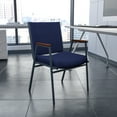 thumbnail image 2 of Flash Furniture HERCULES Series Heavy Duty Navy Blue Dot Fabric Stack Chair with Arms, 2 of 11